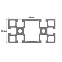 10-4590H-0-100MM MODULAR SOLUTIONS EXTRUDED PROFILE<BR>45MM X 90MM G HEAVY, CUT TO THE LENGTH OF 100 MM